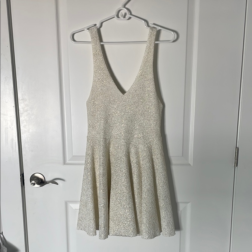 Urban Outfitters Cream Mini Dress - Holiday Party Dress